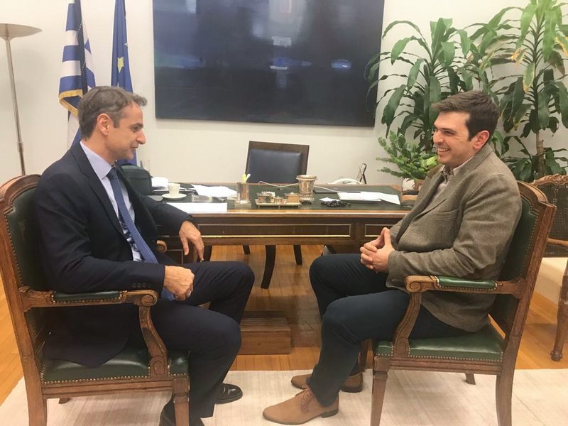Ο Κυριάκος Μητσοτάκης με τον Αλέξανδρο Μαρκογιαννάκη