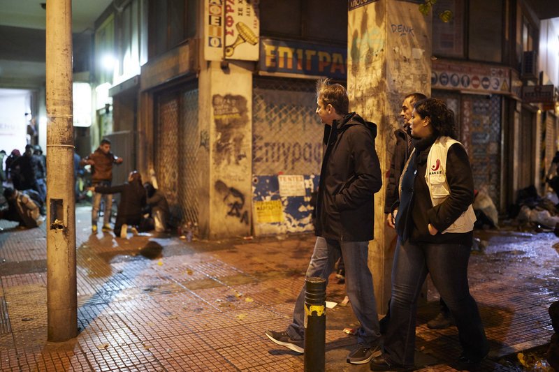 Ο πρόεδρος της ΝΔ πέρασε από σημεία του κέντρου με μονάδα της Praksis