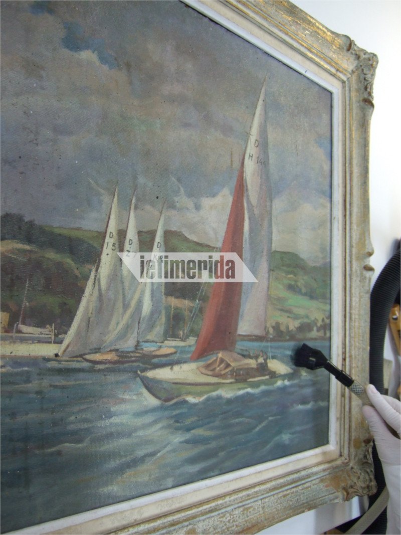 Μια υπέροχη θαλασσογραφία που βρισκόταν στα θερινά ανάκτορα.