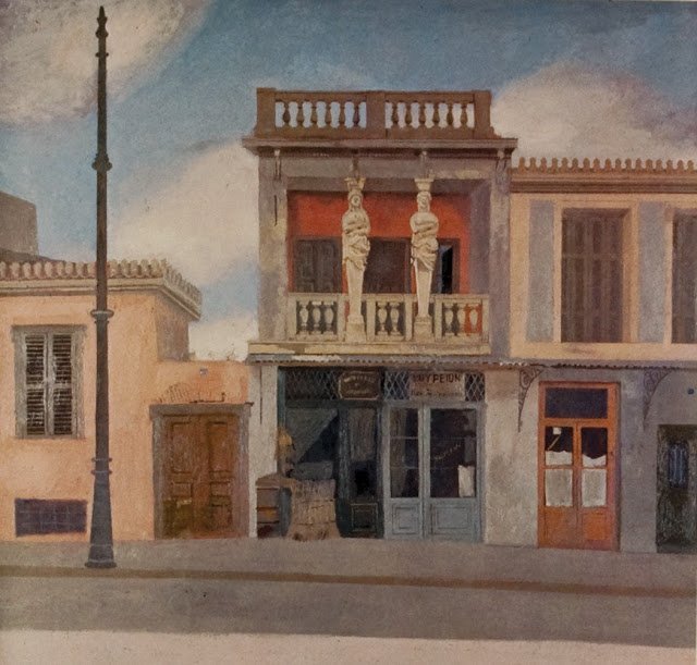 «Σπίτι στην Αγίων Ασωμάτων», επίσης πίνακας του Τσαρούχη.