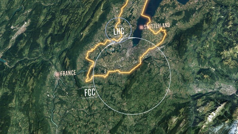 Προτεινόμενος κυκλικός επιταχυντής (Πηγή CERN)