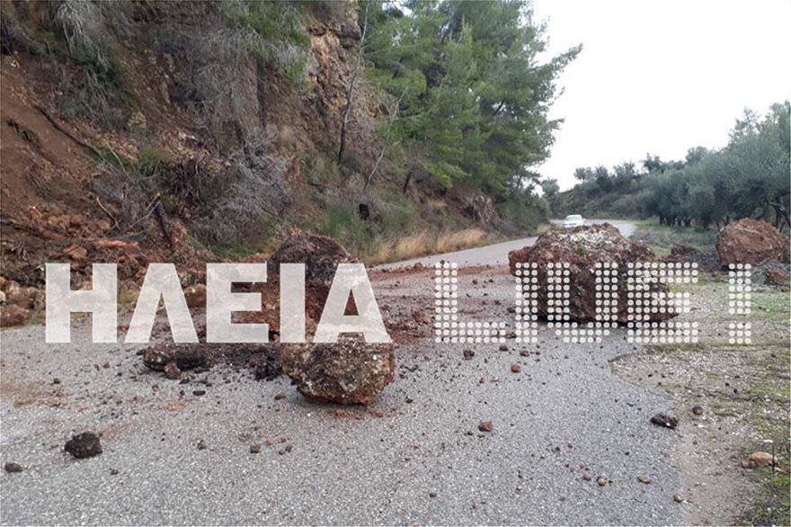 Μεγάλη κατολίσθηση στο φράγμα Αλφειού λόγω του... «Φοίβου» [εικόνες] | iefimerida.gr 1