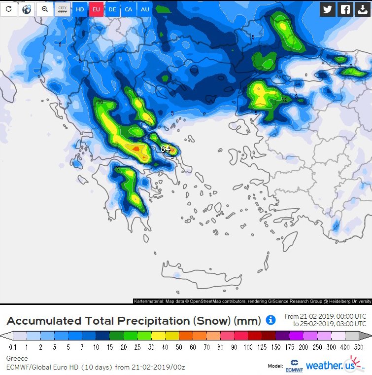 Επιμένει ο Καλλιάνος: Ιστορικός χιονιάς -Πού θα χιονίσει [χάρτης] | iefimerida.gr 0