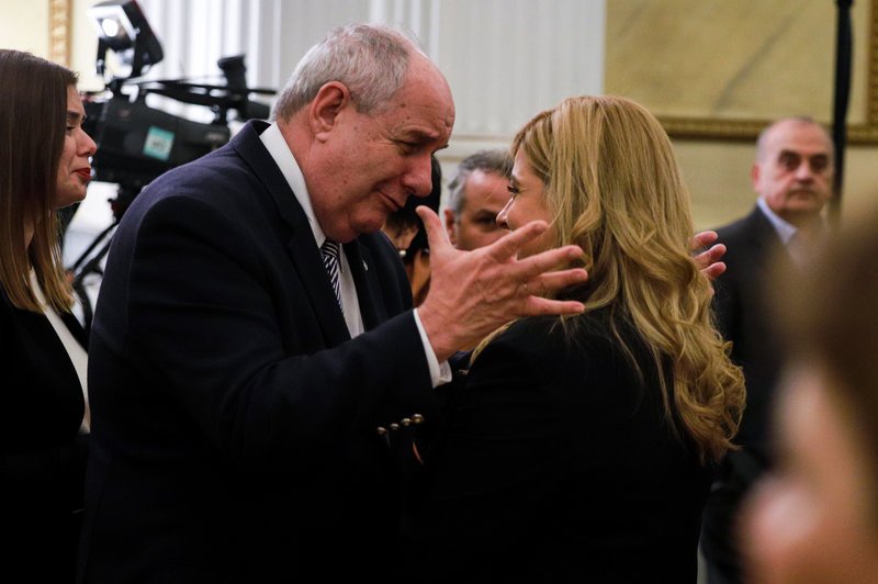 Ο Τέρενς Κουίκ με την Ελευθερία Χατζηγεωργίου