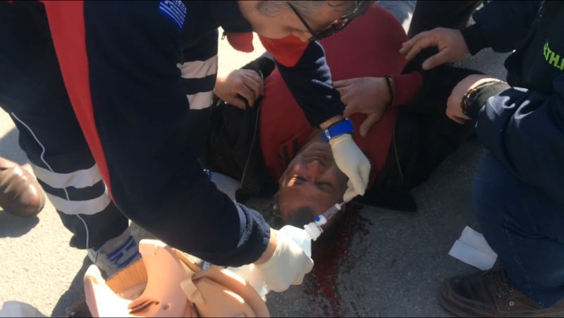 Διαδηλωτής δέχθηκε χτύπημα στο κεφάλι