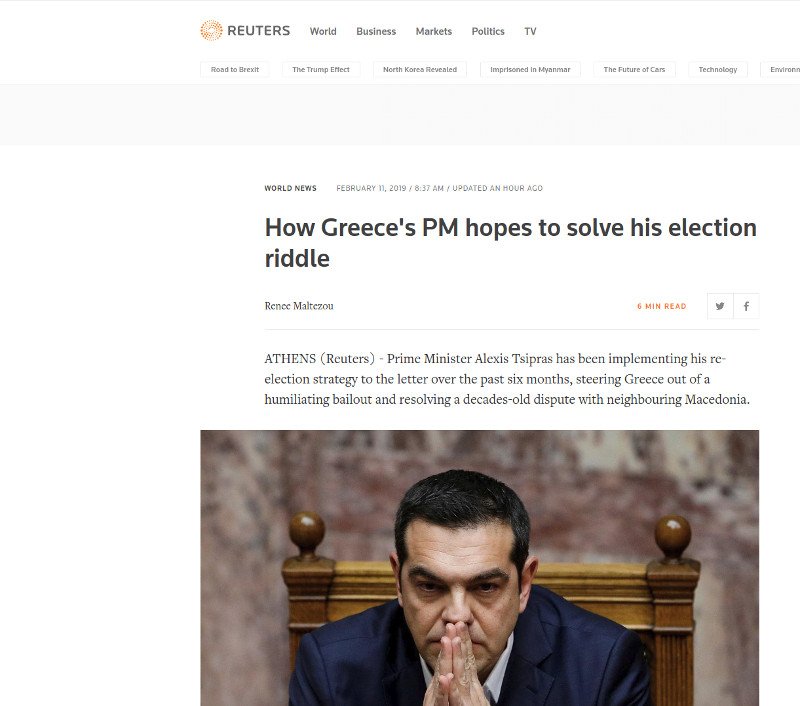 Reuters: 6 μήνες ο Τσίπρας δουλεύει την επανεκλογή του, χωρίς αποτέλεσμα | iefimerida.gr 0