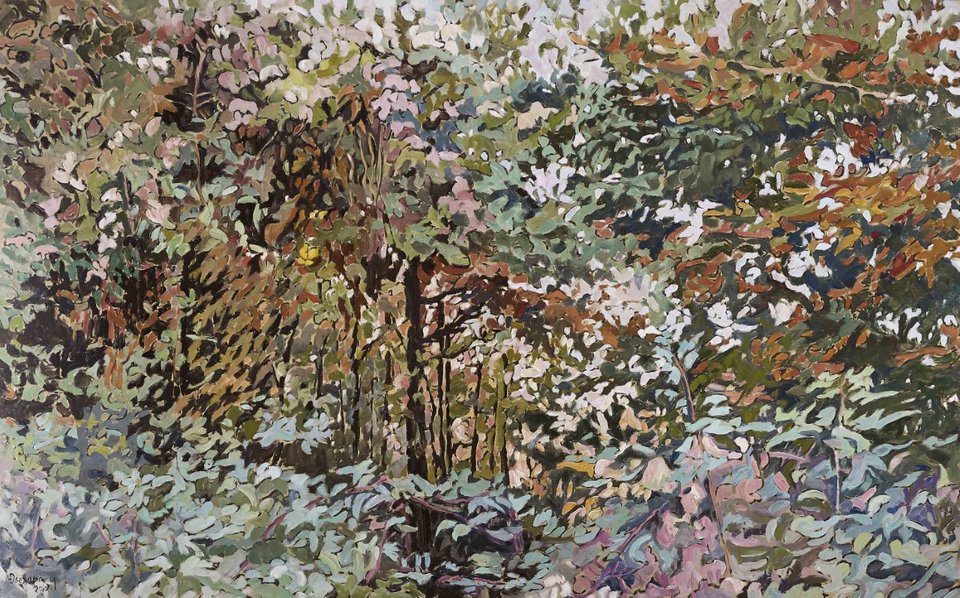 Δάσος, λάδι σε μουσαμά 