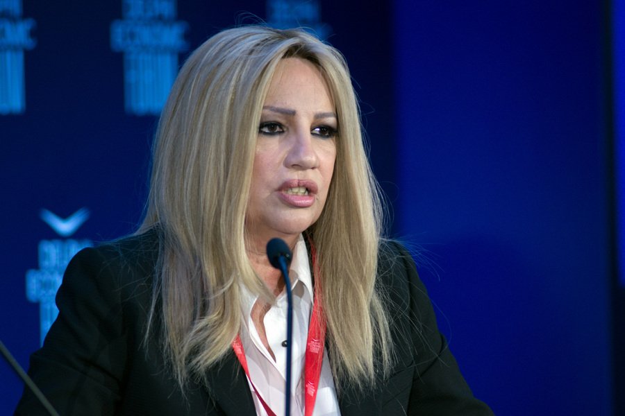 Η πρόεδρος του ΚΙΝΑΛ Φωνή Γεννηματά, στο τέταρτο Οικονομικού Φόρουμ των Δελφών (ΑΠΕ-ΜΠΕ/ΒΑΣΙΛΗΣ ΑΣΒΕΣΤΟΠΟΥΛΟΣ)