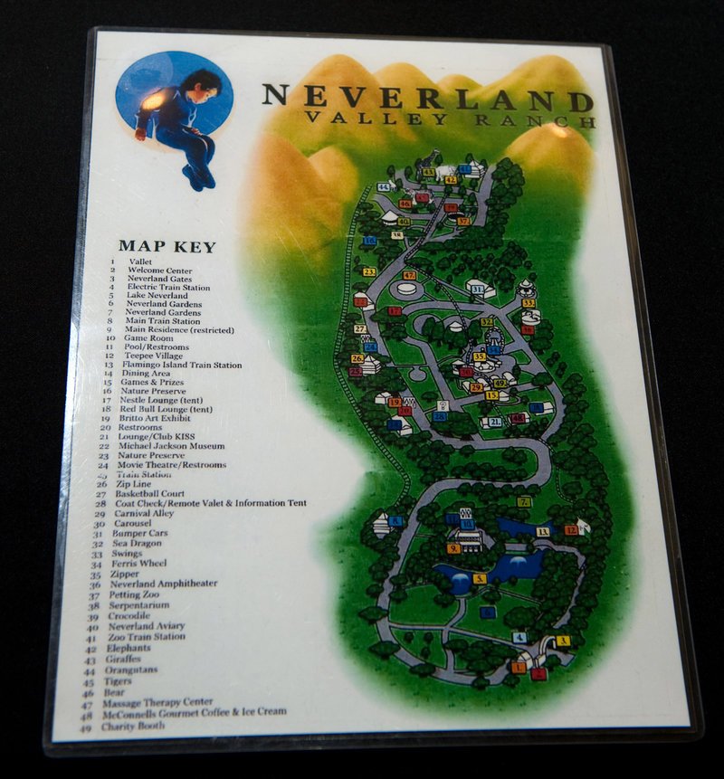 Χάρτης του Neverland Ranch (Φωτογραφία: ΑΡ)