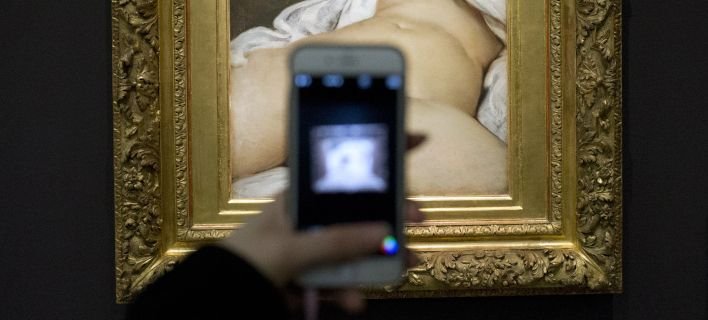 «Η Προέλευση του Κόσμου» του Γκιστάβ Κουρμπέ (Φωτογραφία: ΑΡ)
