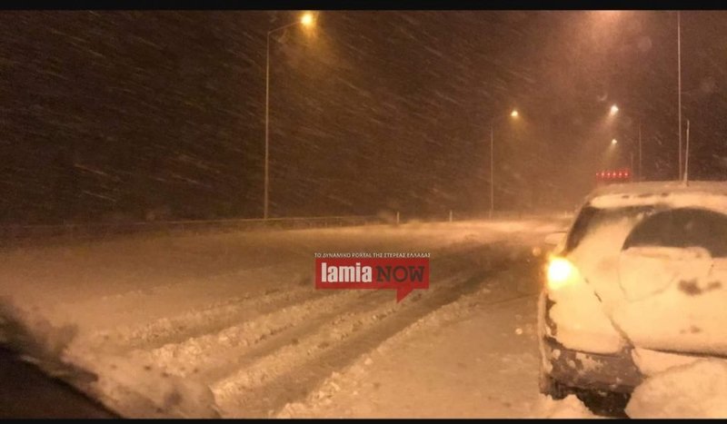 Σφοδρή χιονόπτωση έπληξε τη βόρεια Φθιώτιδα / Φωτογραφία: LamiaNow