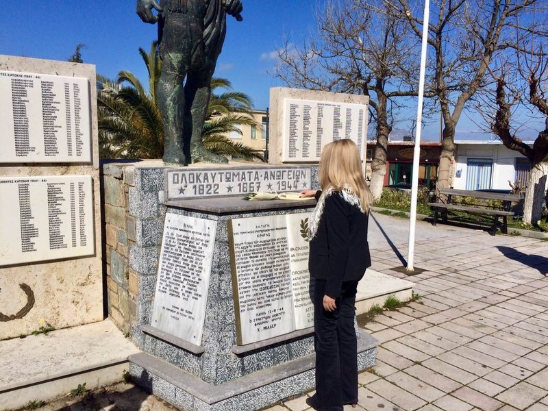 Η κ. Γεννηματά στο Μνημείο Ολοκαυτώματος Ανωγείων