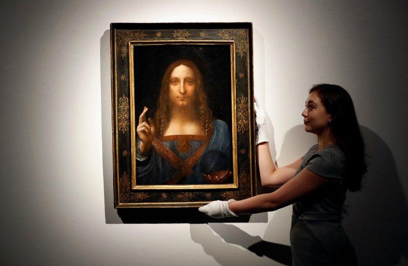Ο πίνακας Salvator Mundi του Λεονάρντο Ντα Βίντσι (Φωτογραφία: AP)