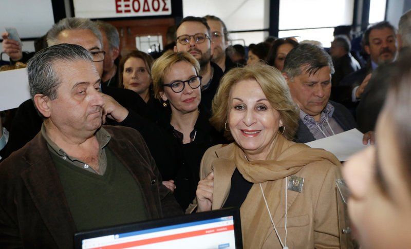 Η πρώην ευρωβουλευτής του ΠΑΣΟΚ Αννα Καραμάνου στο συνέδριο του ΚΙΝΑΛ