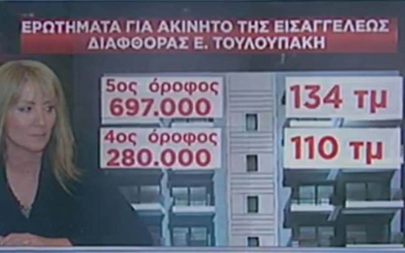 Ερωτήματα για ακίνητο της Εισαγγελέως Διαφθοράς Ελένης Τουλουπάκη στην Ακρόπολη | iefimerida.gr 0