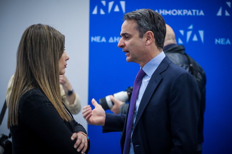 Τετ α τετ του Κυριάκου Μητσοτάκη με την Σοφία Ζαχαράκη λίγο μετά την ανάληψη των νέων της καθηκόντων