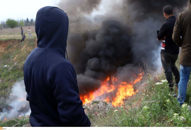 Φωτιά σε χωματερή στα Διαβατά (Φωτογραφία: ΜΟΤΙΟΝΤΕΑΜ/ΓΙΩΡΓΟΣ ΚΩΝΣΤΑΝΤΙΝΙΔΗΣ)