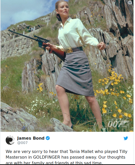 Πέθανε η Τάνια Μάλετ -Το κορίτσι του Τζέιμς Μποντ στον «Χρυσοδάκτυλο» [εικόνα]     | iefimerida.gr 2