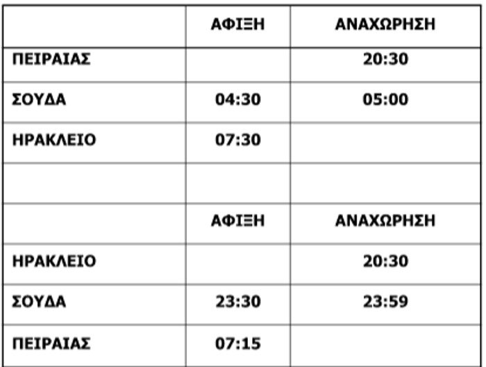 Μινωικές Γραμμές: Εκτακτα ημερήσια δρομολόγια την Πέμπτη 4 Απριλίου | iefimerida.gr 0