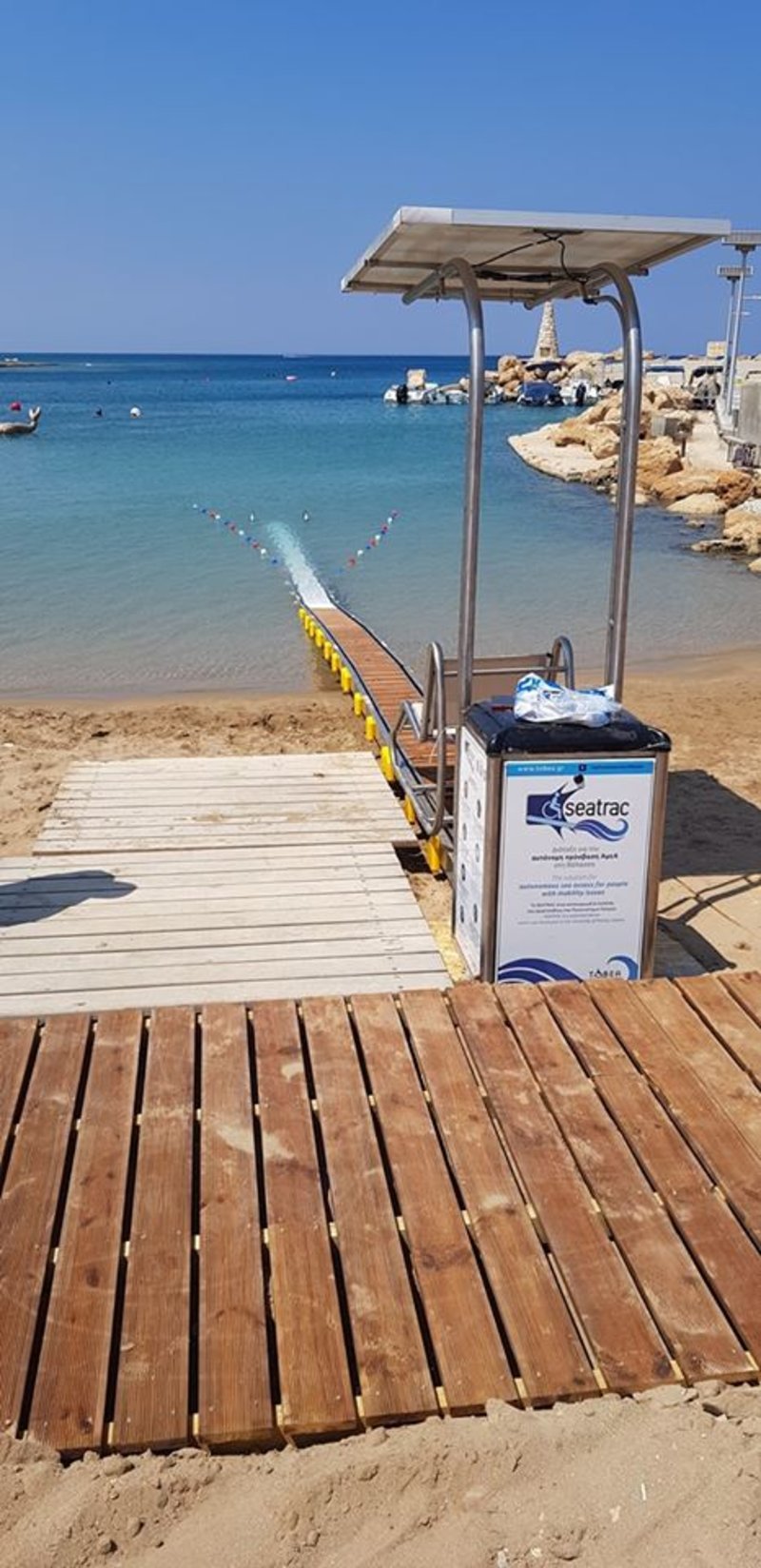 Η ειδική ράμπα για την πρόσβαση στο νερό / Φωτογραφία: Facebook
