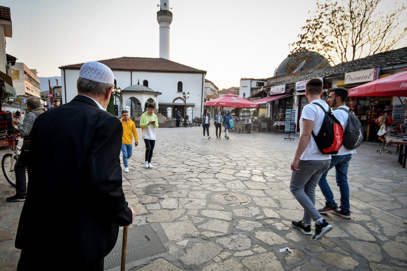 Ενα τζαμί στη μουσουλμανική πλευρά της πόλης -Φωτογραφία: EUROKINISSI/ΤΑΤΙΑΝΑ ΜΠΟΛΑΡΗ