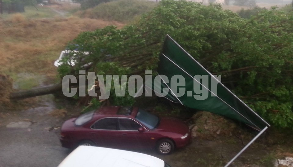 Αγρίνιο: Ξηλώθηκαν στέγες, ξεριζώθηκαν δέντρα -Τρελάθηκε ο καιρός αυγουστιάτικα [εικόνες & βίντεο] | iefimerida.gr 0