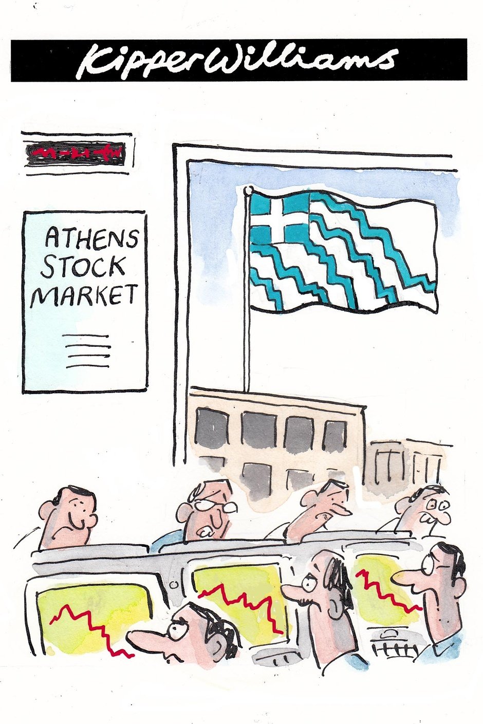 To σκίτσο του Guardian για το «κραχ»: Επεσαν ακόμη και οι λωρίδες της ελληνικής σημαίας [εικόνα] | iefimerida.gr 0