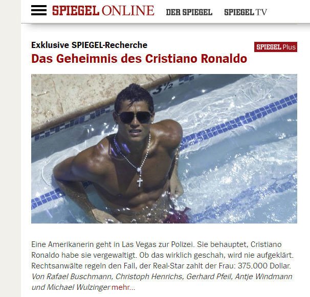 Der Spiegel: Ο Κριστιάνο Ρονάλντο κατηγορείται για σεξουαλική παρενόχληση! | iefimerida.gr 0