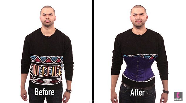 Κάν' το όπως η Κιμ: Αντρες δοκιμάζουν κορσέδες μέσης για πρώτη φορά [εικόνες & βίντεο] | iefimerida.gr 1