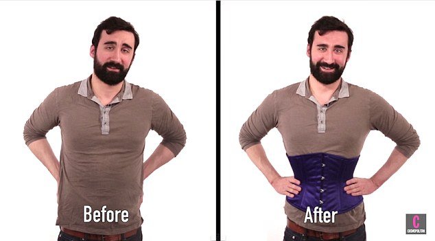 Κάν' το όπως η Κιμ: Αντρες δοκιμάζουν κορσέδες μέσης για πρώτη φορά [εικόνες & βίντεο] | iefimerida.gr 2