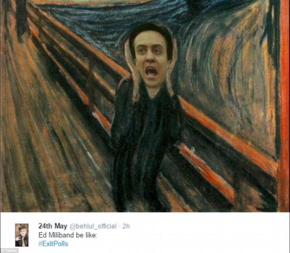 Το Twitter «τρολάρει» τις βρετανικές εκλογές - Η «Κραυγή» του Μίλιμπαντ και οι κοιλιακοί του Κάμερον [εικόνες] | iefimerida.gr 2