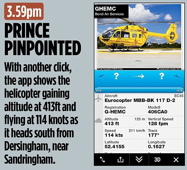 Εφαρμογή που παρακολουθεί το ελικόπτερο του πρίγκιπα Ουίλιαμ -Αναστάτωση στο παλάτι [εικόνες] | iefimerida.gr 1