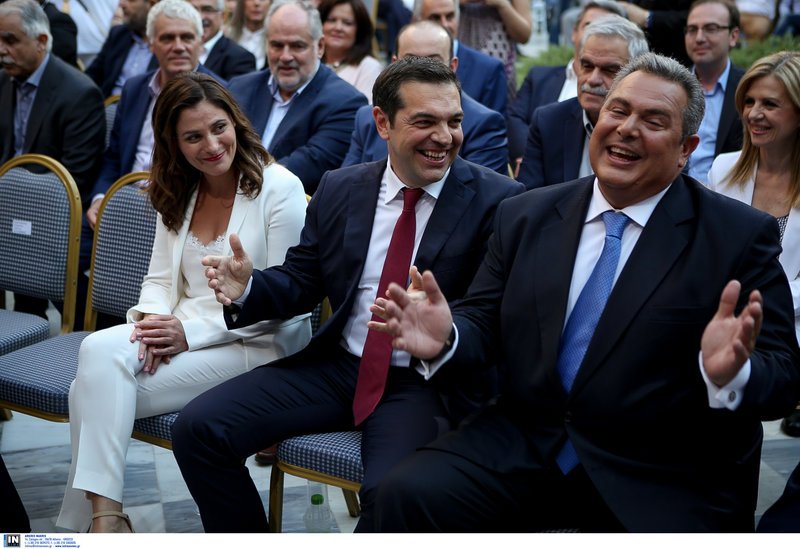Μπέτυ Μπαζιάνα, Αλέξης Τσίπρας, Πάνος Καμμένος