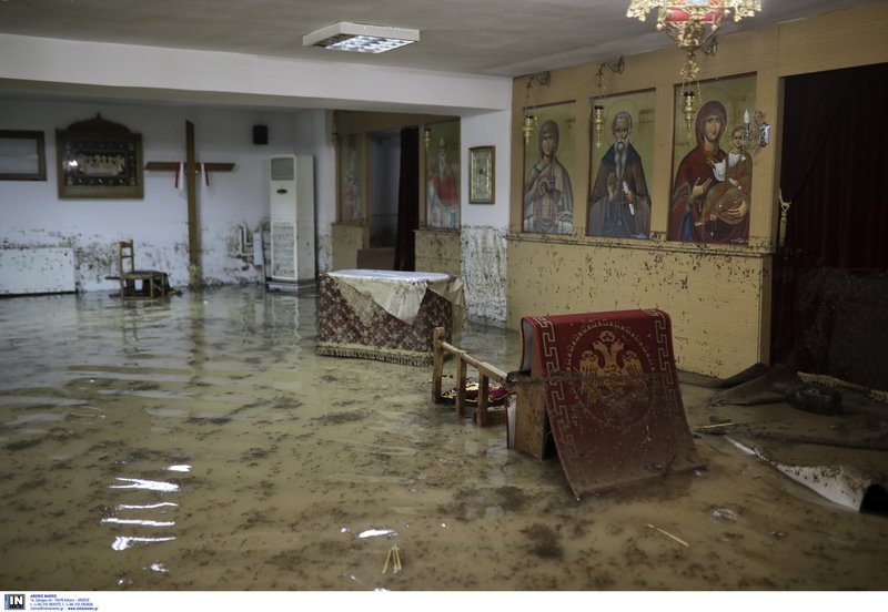 Θεσσαλονίκη: Ολοσχερής καταστροφή ναού από τις πλημμύρες -Εικόνες και σκεύη μέσα στη λάσπη [εικόνες] | iefimerida.gr 0