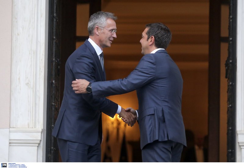 Δείπνο εργασίας στον ΓΓ του ΝΑΤΟ παραθέτει ο Αλέξης Τσίπρας /Φωτογραφία intime news