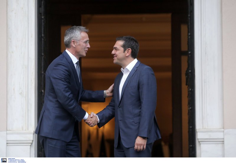 Ο Αλέξης Τσίπρας και ο Γενς Στολτενμπεργκ/ Φωτογραφία intime news