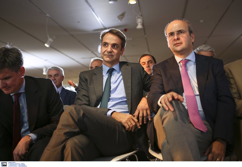 O Κυριάκος Μητσοτάκης και ο Κωστής Χατζηδάκης /Φωτογραφία intime news