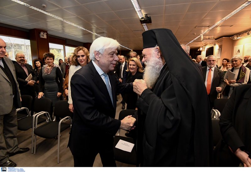 Προκόπης Παυλόπουλος, αρχιεπίσκοπος Ιερώνυμος στα εγκαίνια