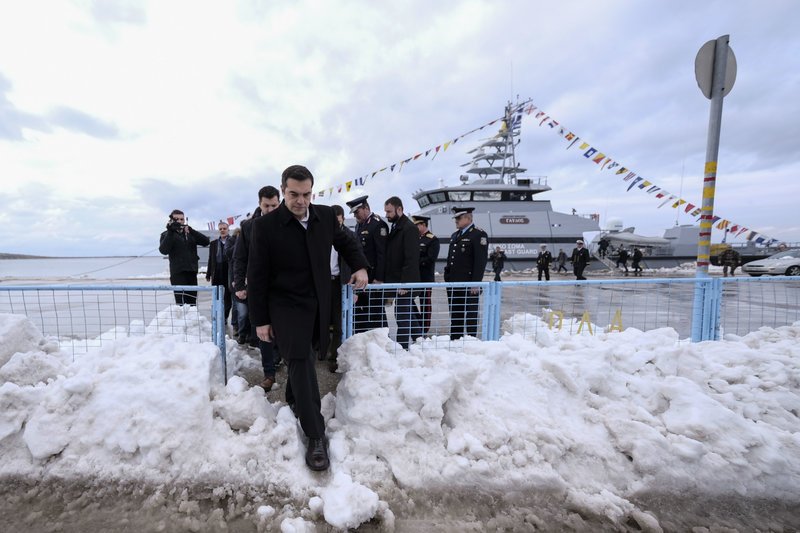 Χιόνια στην παραλία της Σαμοθράκης --Φωτογραφία: ΓτΠ ANDREA BONETTI