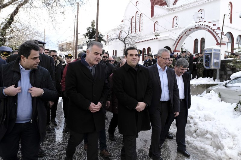 Ο Αλ. Τσίπρας καθ' οδόν για την τελετή αγιασμού των υδάτων -Φωτογραφία: ΓτΠ ANDREA BONETTI