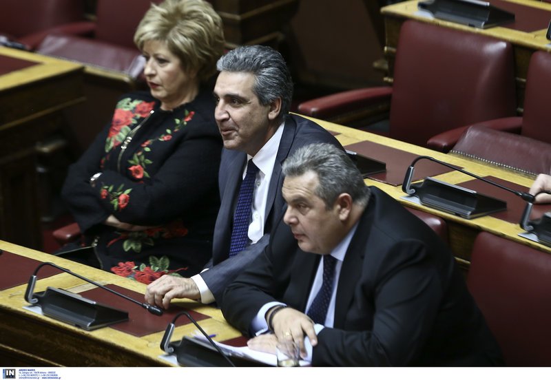 Από αριστερά: Μαρία Κόλλια-Τσαρουχά, Αριστείδης Φωκάς και Πάνος Καμμένος-Φωτογραφία: Intimenews/ΤΖΑΜΑΡΟΣ ΠΑΝΑΓΙΩΤΗΣ
