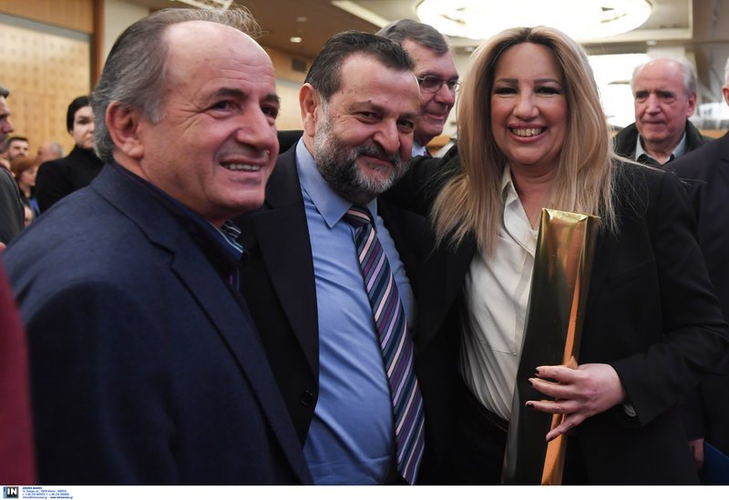 Ο Χρήστος Πολυζωγόπουλος, ο Β. Κεγκέρογλου και η Φ. Γεννηματά