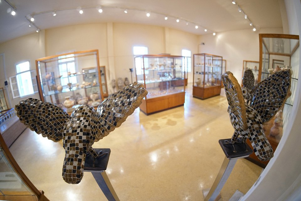 Γκαλερί CITRONNE: Τεράστιες κουκουβάγιες από μέταλλο και γυαλί πλάι σε αρχαιότητες στον Πόρο [εικόνες]  | iefimerida.gr 1