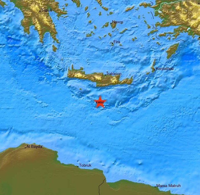 Κουνήθηκε ξανά η Κρήτη -Σεισμός 4,5 Ρίχτερ νότια του Ηρακλείου [εικόνες] | iefimerida.gr 1
