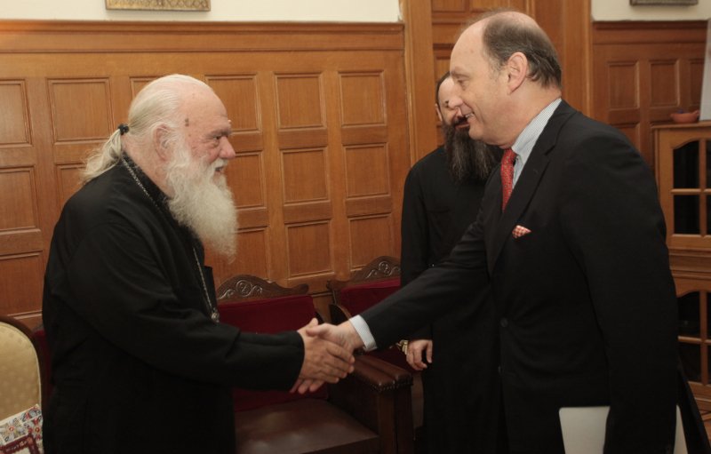 Με τον Luc Liebaut, πρέσβη του Βελγίου