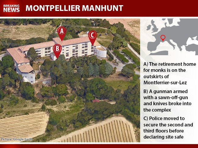 Επίθεση ένοπλου άνδρα σε οίκο ευγηρίας μοναχών στο Μονπελιέ - Mία νεκρή, διέφυγε ο δράστης [εικόνες & βίντεο] | iefimerida.gr 0