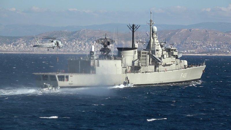 Το σενάριο της άσκησης περιελάμβανε ανακατάληψη πλοίου και γυμνάσιο αντιμετώπισης αεροπορικής προσβολής από μονάδα επιφανείας