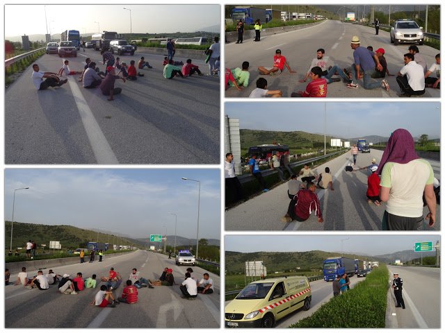 Στα «δύο» η Εγνατία Οδός -Καθιστική διαμαρτυρία από τους πρόσφυγες [εικόνες] | iefimerida.gr 2