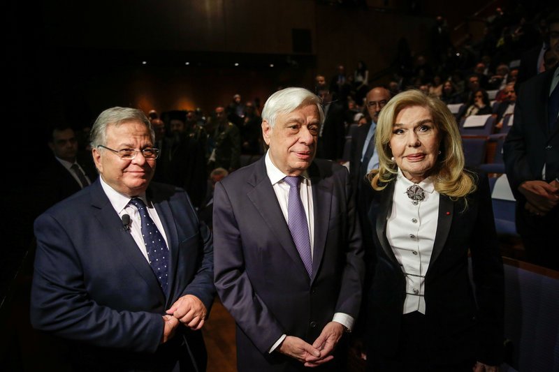 Κώστας Γιαννόπουλος, Προκόπης Παυλόπουλος, Μαριάννα Βαρδινογιάννη/Φωτογραφία: Eurokinissi