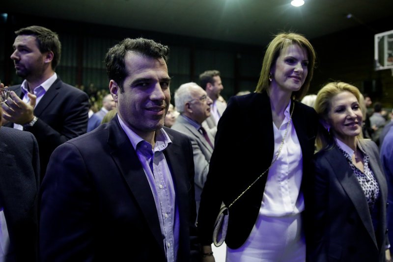 Ο Θανάσης Πλεύρης και η υποψήφια ευρωβουλευτής της ΝΔ Κατερίνα Μάρκου